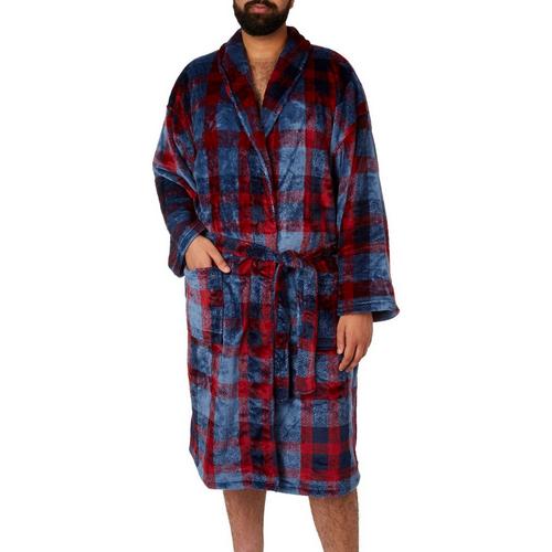 Ande Mens Comfort Pocket Plaid Robe