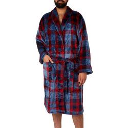 Mens Comfort Pocket Plaid Robe