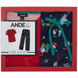 Ande Mens 2-Pc. Holiday Gnome Pajama Set