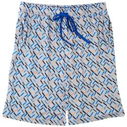 Mens Lush Luxe Thatched Print Pajama Shorts