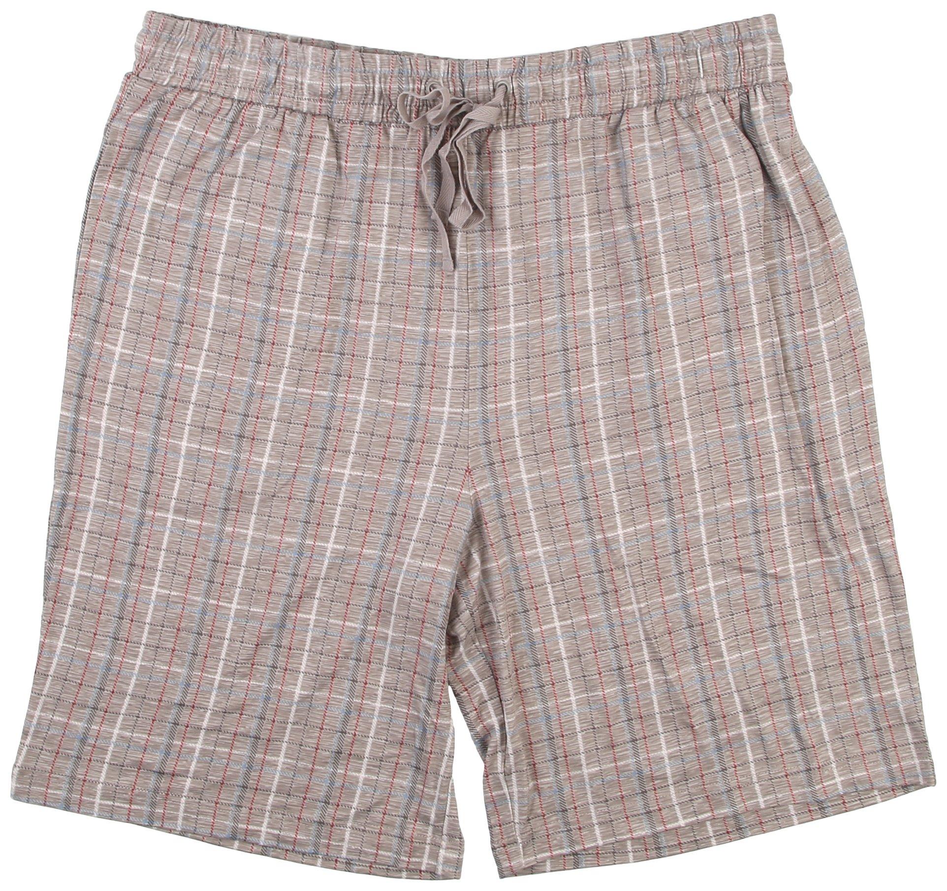 Ande Mens Plaid Tile Drawstring Pajama Sleep Shorts