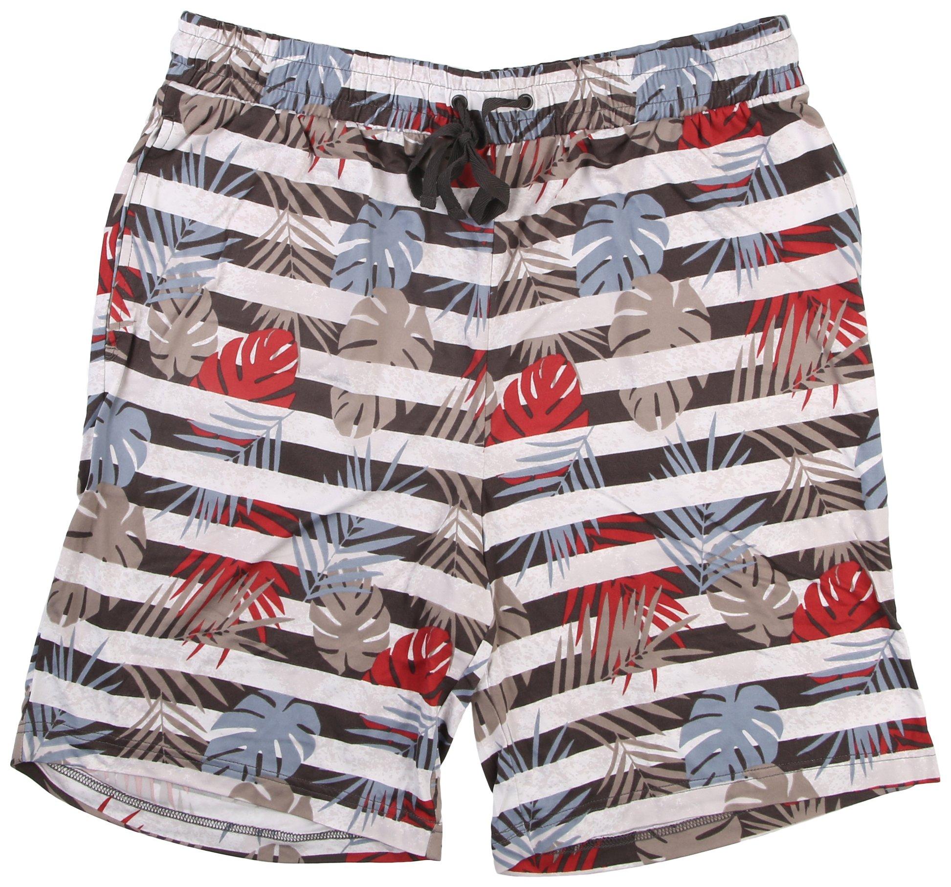 Ande Mens Leaf Print Pajama Shorts
