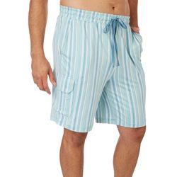 Ande Mens Lush Luxe Striped Print Pattern Pajama Shorts