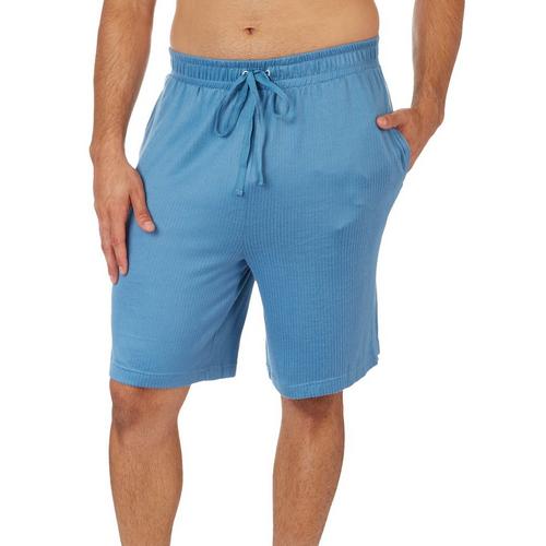Ande Mens Solid Terry Stripe Ribbed Pajama Shorts
