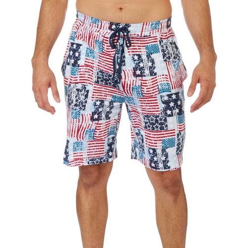 Ande Mens Air Luxe Americana Print Pajama Shorts