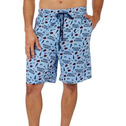 Ande Mens Lush Luxe Grill Master Print Sleepwear Shorts