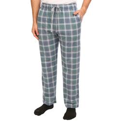 Mens Plaid Print Elastic Waist Luxe Pajama Pants