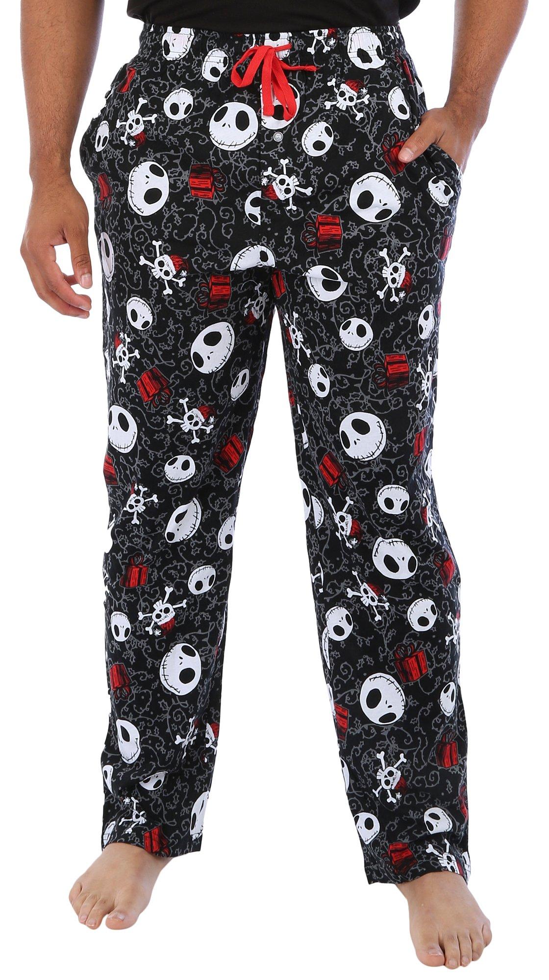 Disney Mens 30 In. Nightmare Print Pajama Pants