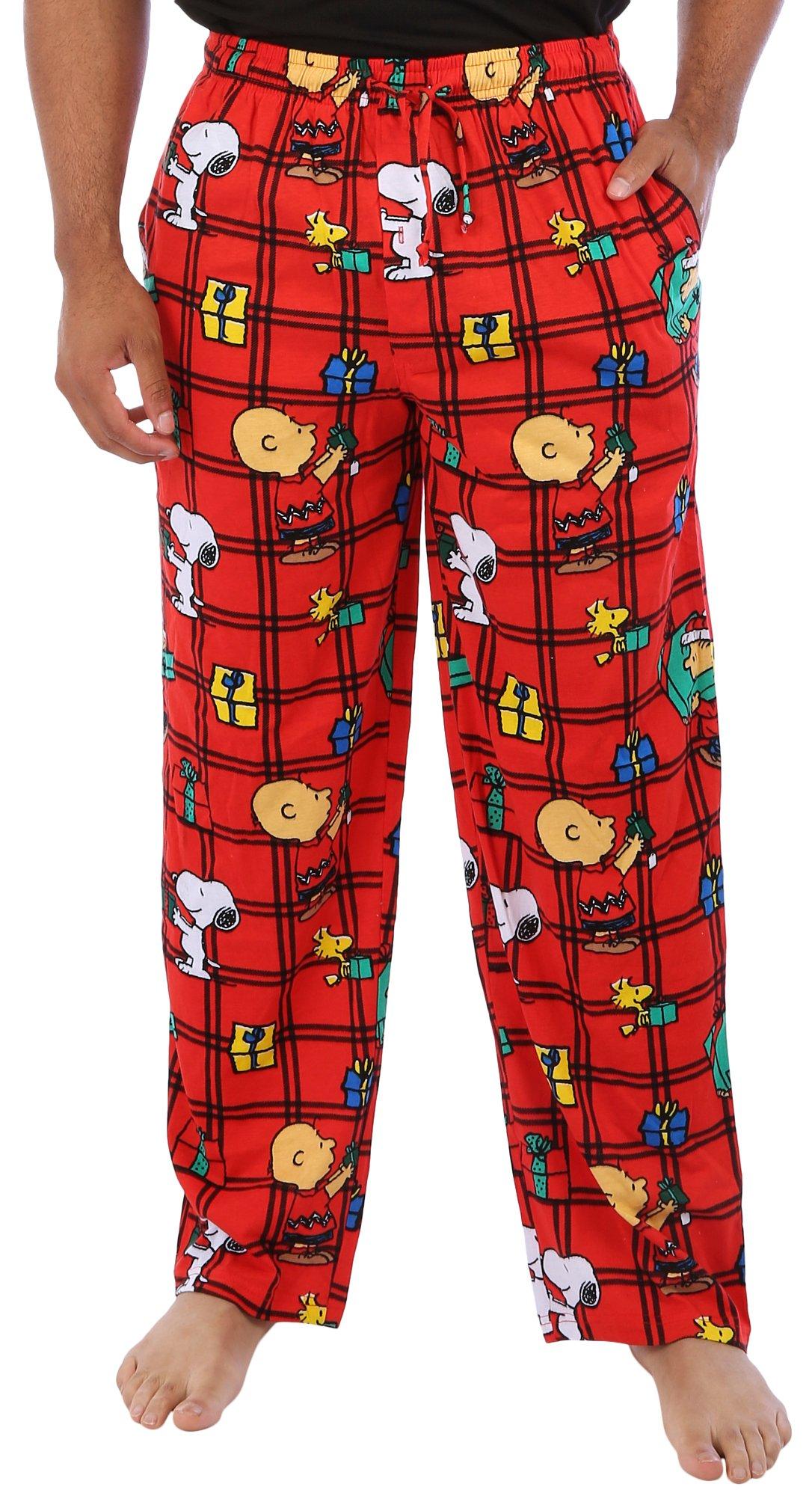 Peanuts Mens 30 In. Gifting Gang Print Pajama Pants