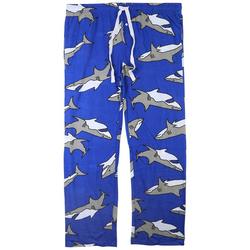 Mens Shark Print Knit Sleep Pants