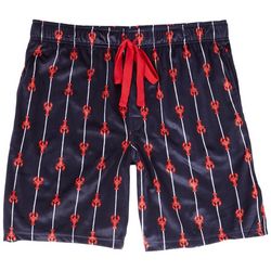 IZOD Mens Lobster Print Sleep Bottoms Shorts