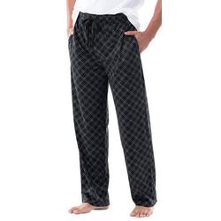 Mens Diamond Print Silky Fleece Pajama Pants