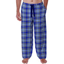 IZOD Mens Plaid Flannel Elastic Waist Sleep Pants