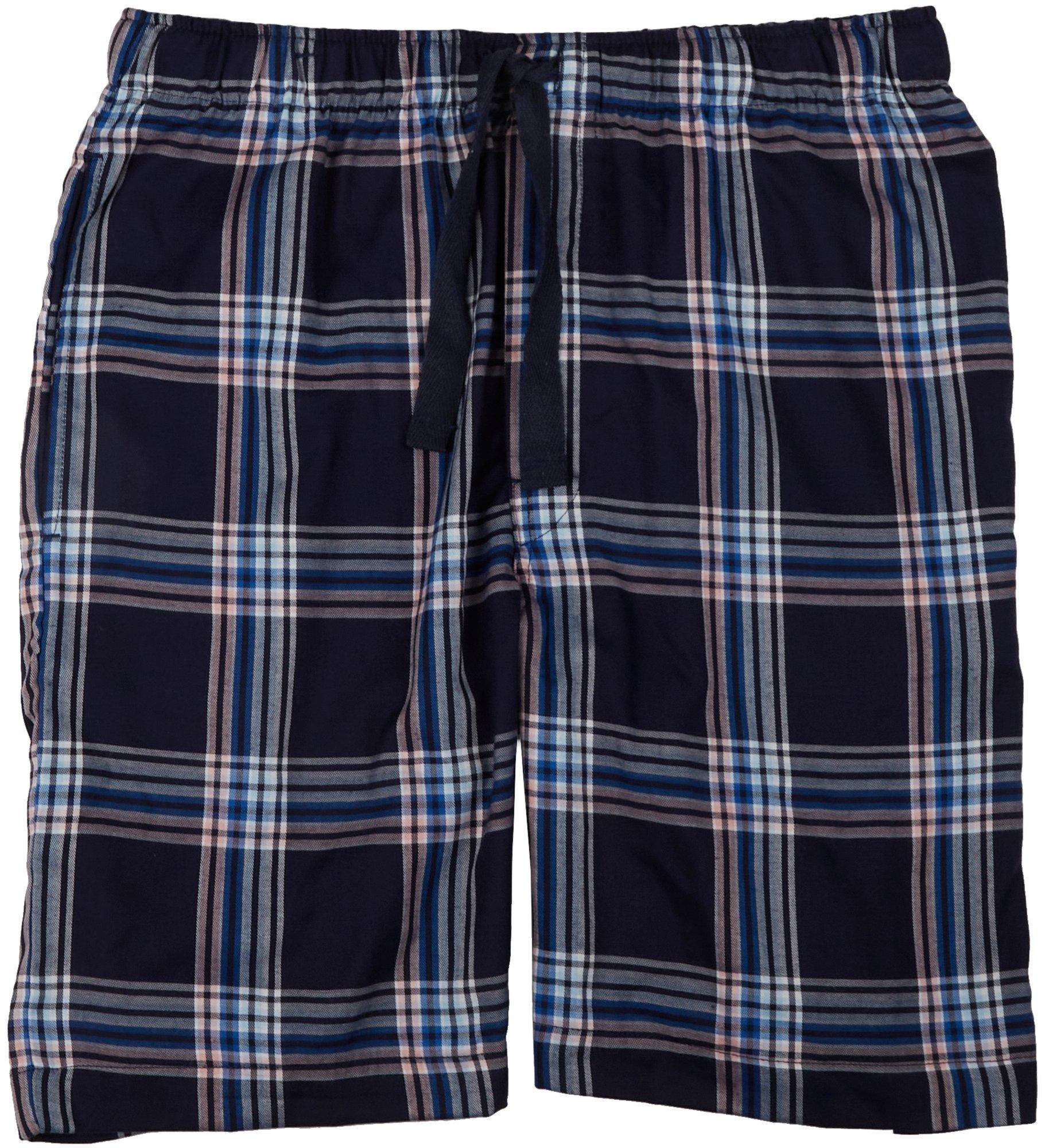 IZOD Mens Plaid Sleep Draw Srting  Shorts
