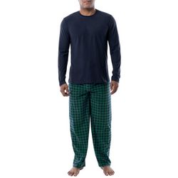 IZOD Mens Christmas Plaid Pajama Set
