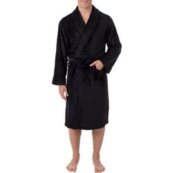 IZOD Mens Plush Drop Needle Comfort Pocket Robe