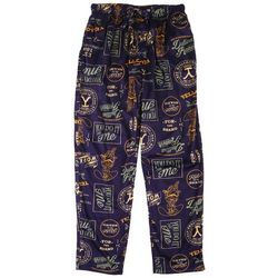 Peanuts Mens Plush Print Sleep Pajama Pants