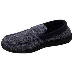 Hanes Mens Speckled Knit Moccasin  Slippers