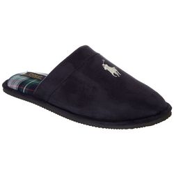 Ralph Lauren Mens Solid Plaid Lined Scuff Slippers