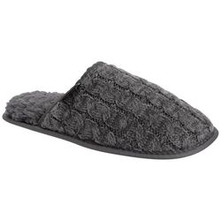 Muk Luks Mens Cable Knit Scuff Slippers