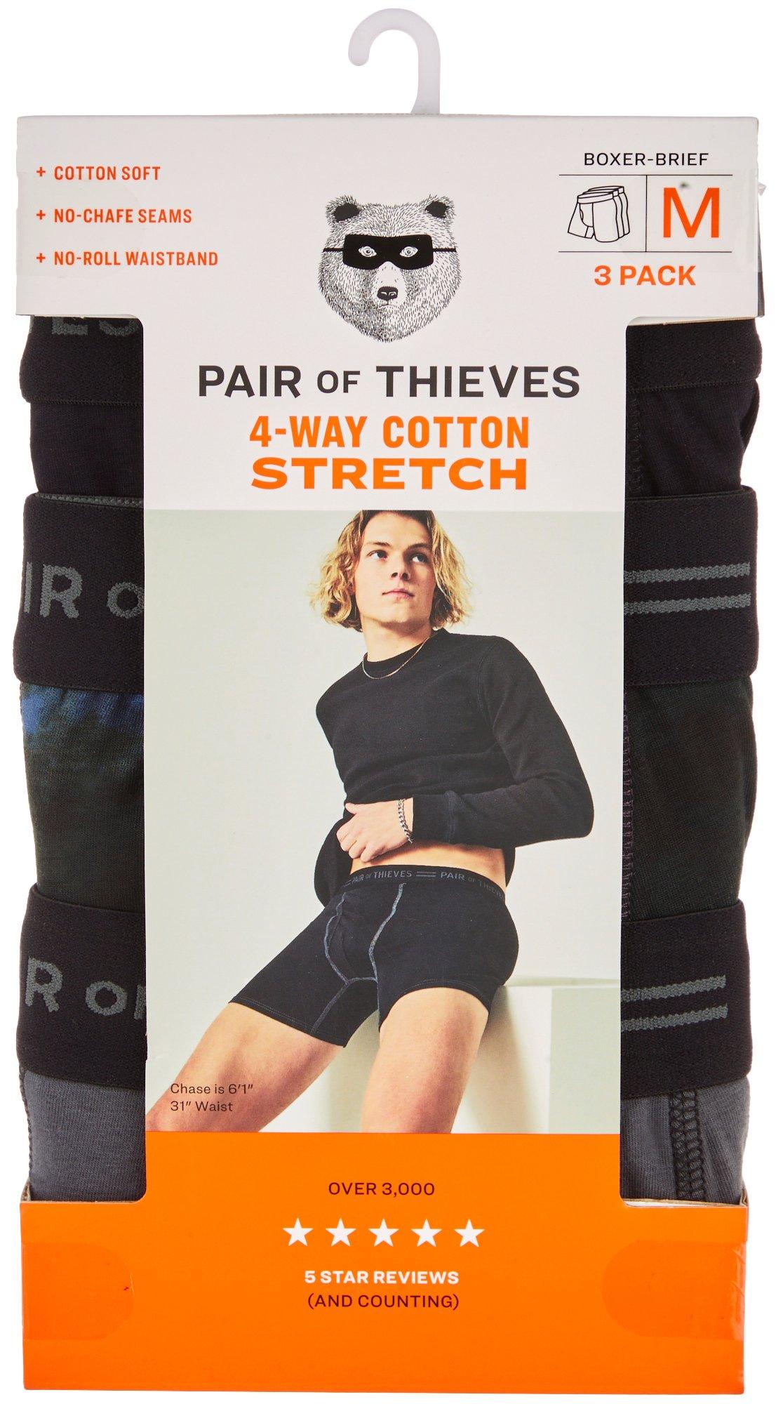 Pair of Thieves Mens 3-pk. 4-Way Stretch Boxer Briefs