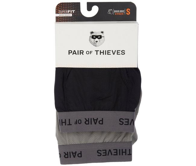 Pair of Thieves Men's 3 Pack Super Fit Trunks, Black, Medium 