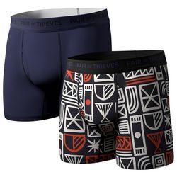 Pair Of Thieves Mens 2-pk Paint Roller Derby Boxer Briefs