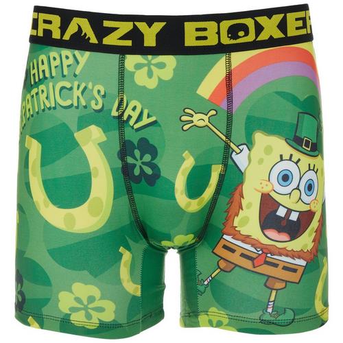 Crazy Boxer Mens SpongeBob Happy Go Lucky Print