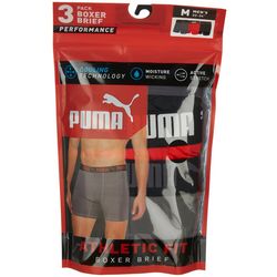 Puma Mens 3-pk Performance Athletic Boxer Briefs