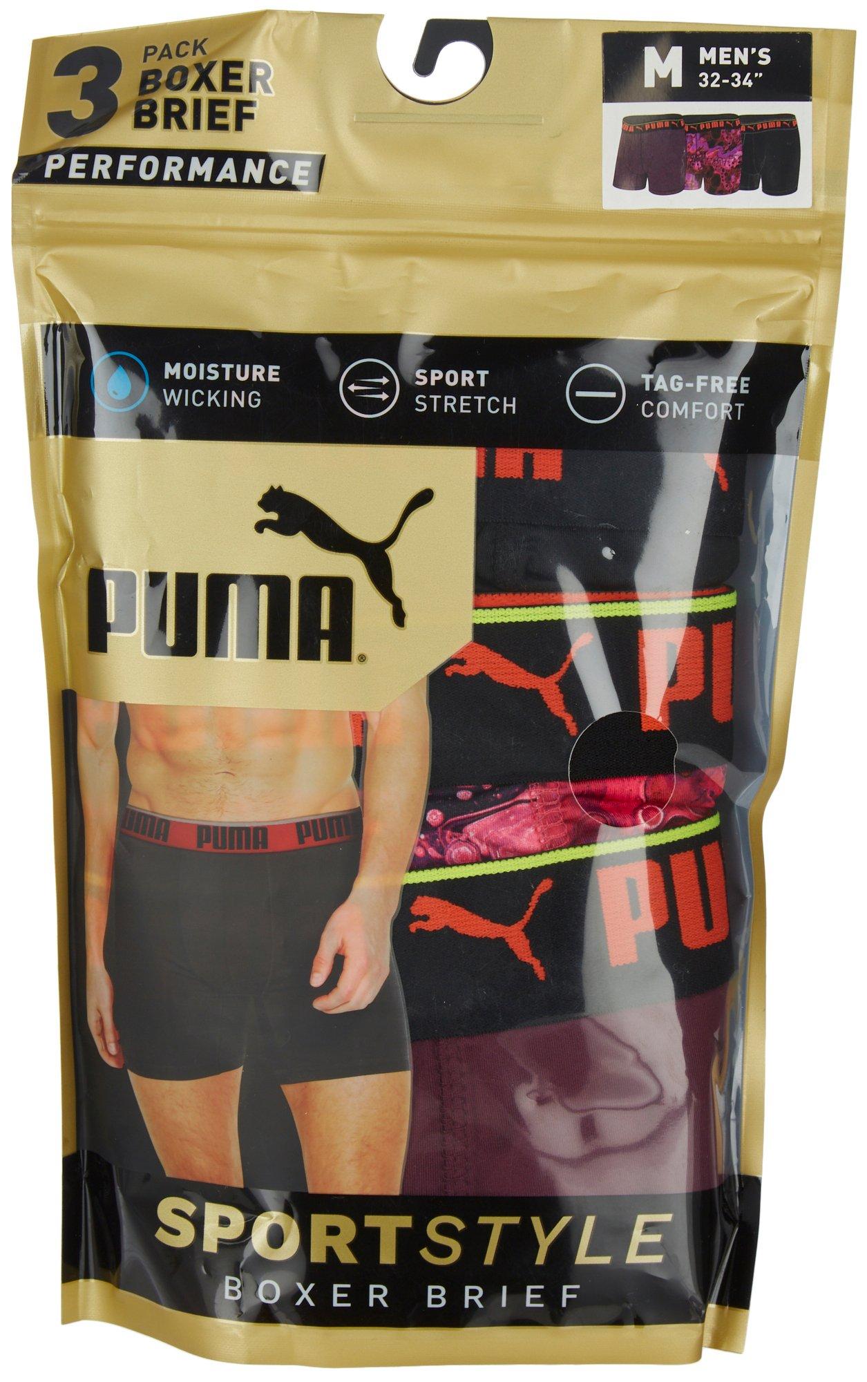 Mens 3-pk Performance Sport Style Boxer Briefs