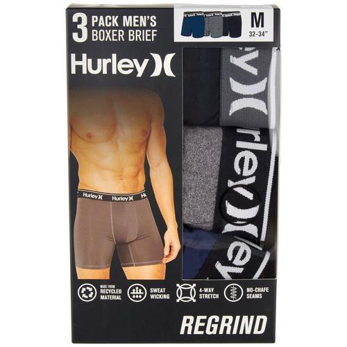 Hurley Mens 3-pk. Regrind Mixed Boxer Briefs