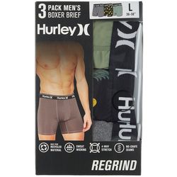 Hurley Mens 3-pk. Mixed Boxer Briefs