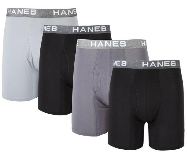 Hanes Men's Boxer Briefs 5pk - Black/Gray S