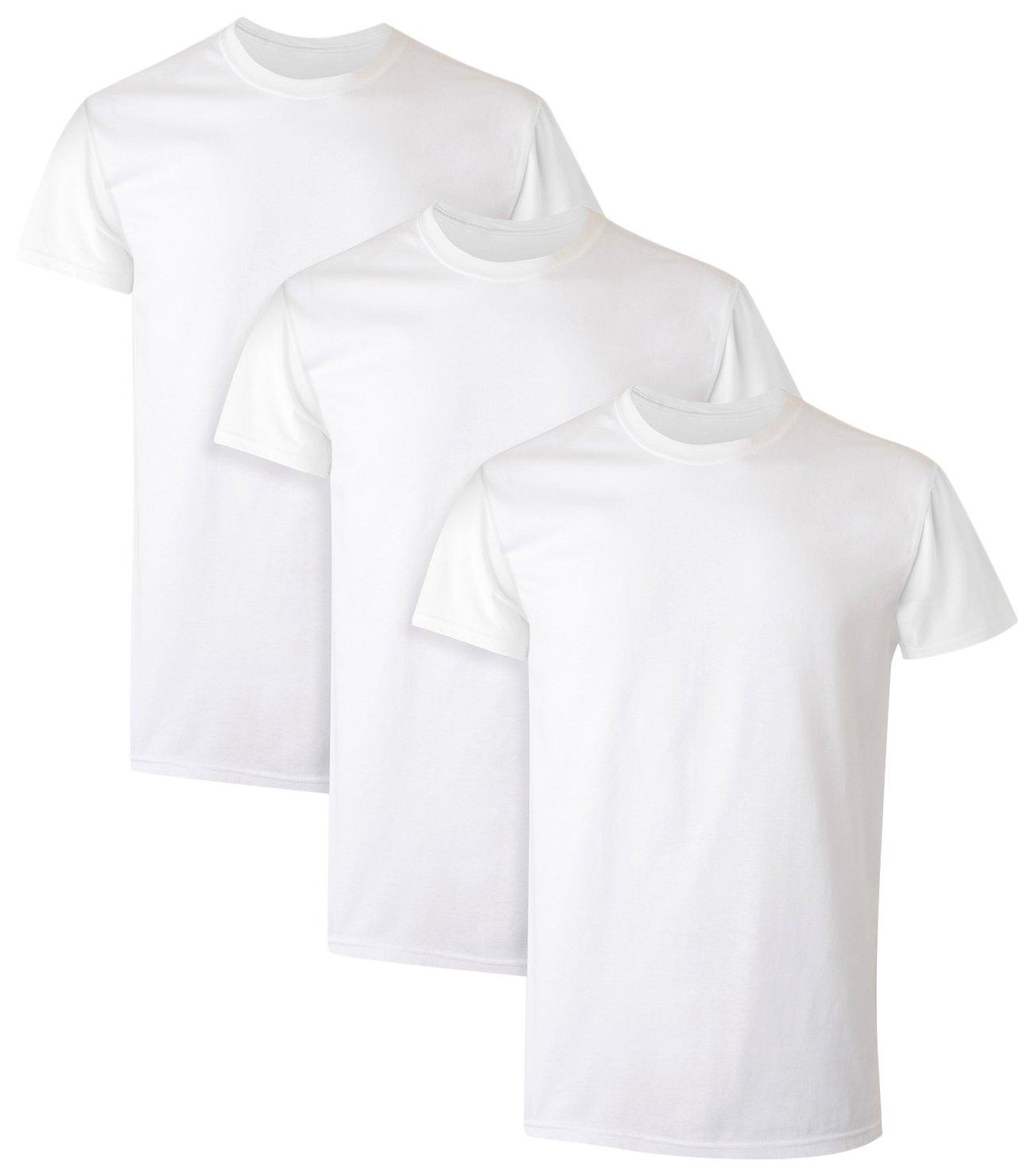 Mens 3-Pk. Cotton Crew Neck Tagless T-Shirts