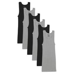 Mens 6-Pack Solid Tagless Tank Tops