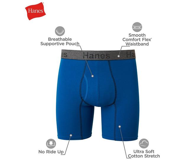 Hanes Men's Comfort Flex Fit Ultra Soft Cotton Stretch Bikinis, 6 Pack