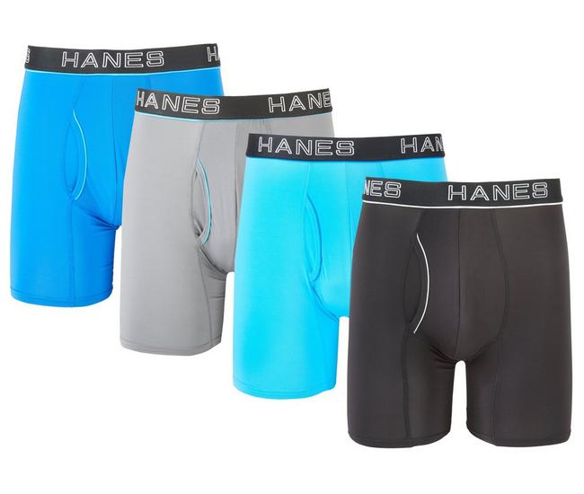 Hanes New Classics P4 Comfort Solid Knit Boxer Assorted at
