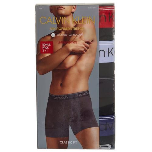 Calvin Klein Mens 4-pk. Microfiber Stretch Boxer Briefs
