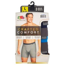 Fruit of the Loom Mens 3-pk. No Roll Waistband Boxer Briefs