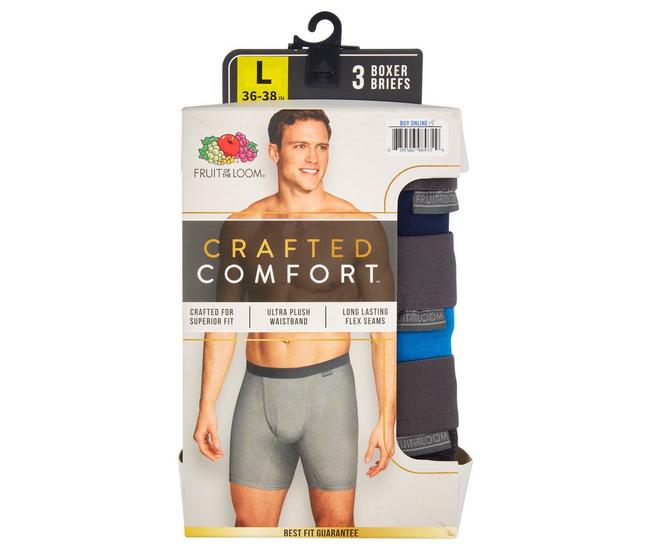 Fruit of the Loom Men's 5 Pack Extended Size Boxers