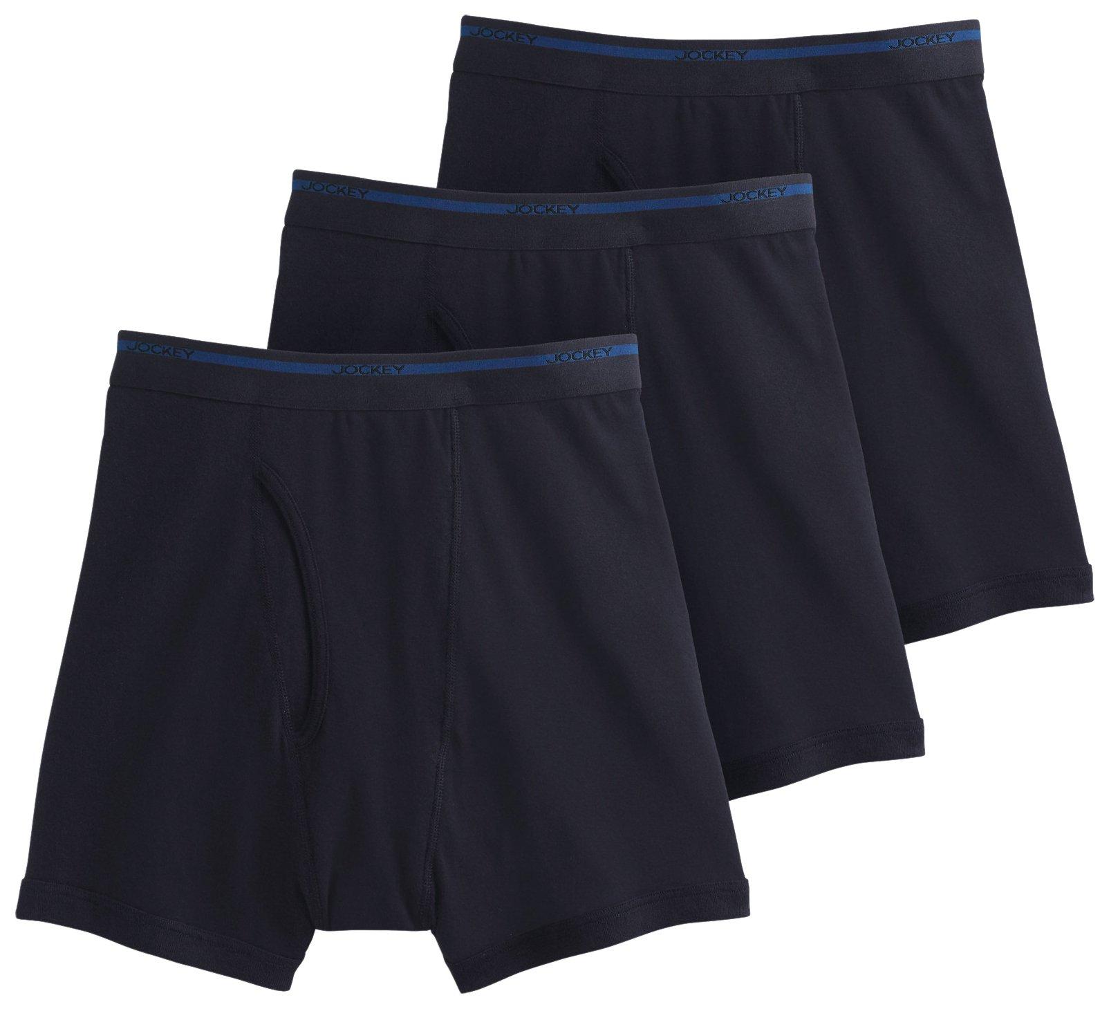 PEASKJP Mens Underwear Boxer Briefs Men's Cotton Boxers Personality Loose  Sports Underwears Dark Blue 3X-L 
