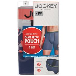 Jockey Mens 3-Pr. Microfiber Stretch Boxer Briefs