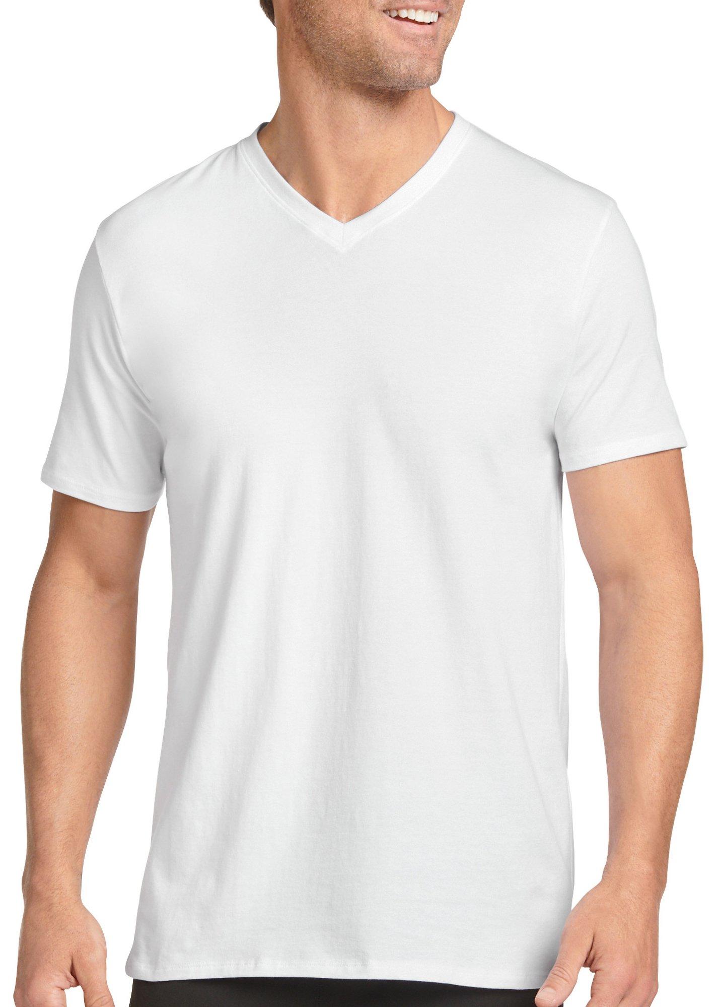 Mens Classics 3-pk. Cotton Stretch V-Neck T-Shirts