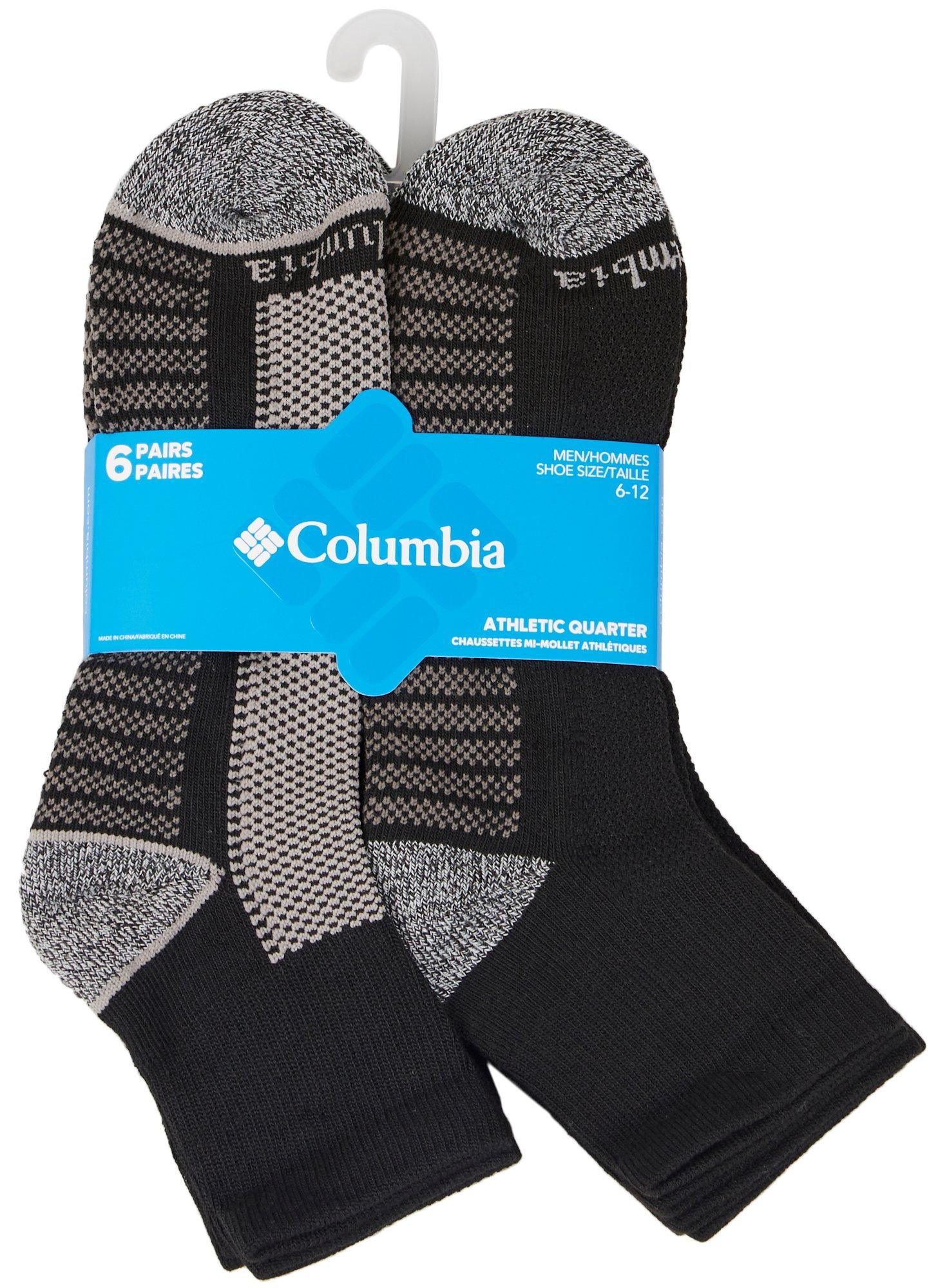 Columbia Mens 6-pk. Athletic Quarter Socks