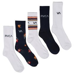 RVCA Mens 5-pk. Ultra Cushion Crew Socks