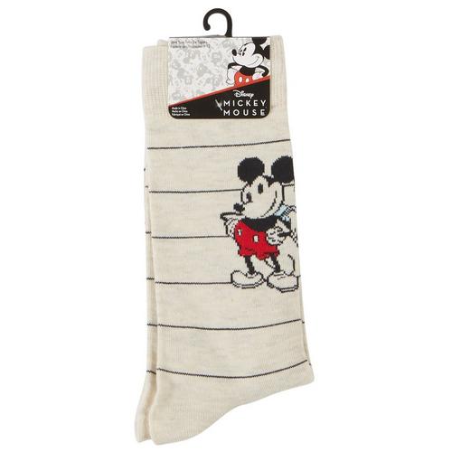Disney Mens Casual Print Mickey Crew Socks