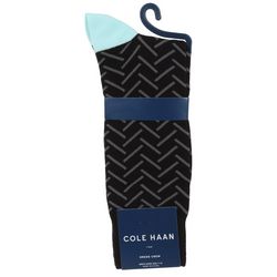 Cole Haan Mens Chevron Print Dress Crew Socks