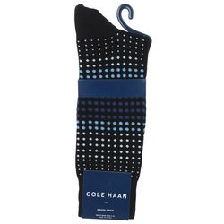 Cole Haan Mens Ombre Dot Print Dress Crew Socks