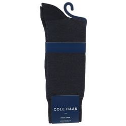 Cole Haan Mens Solid Color Dress Crew Socks