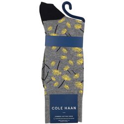 Cole Haan Mens Coral Print Dress Crew Socks